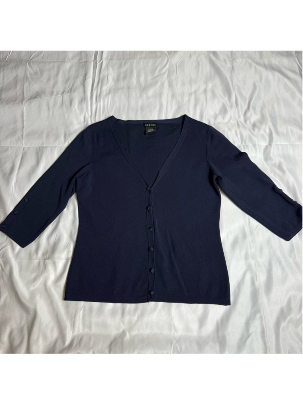 Women's George Navy Cardigan Sweater Size M